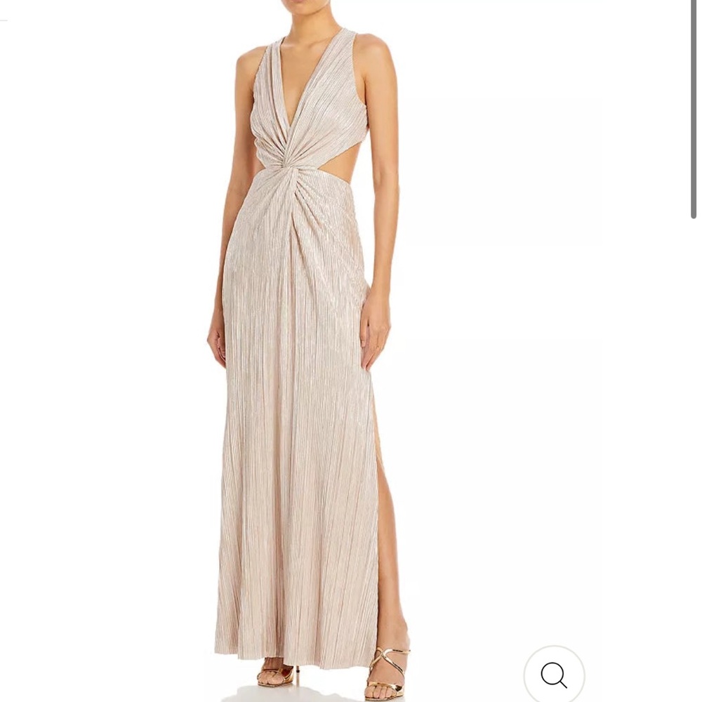 AQUA TWIST FRONT EVENING GOWN